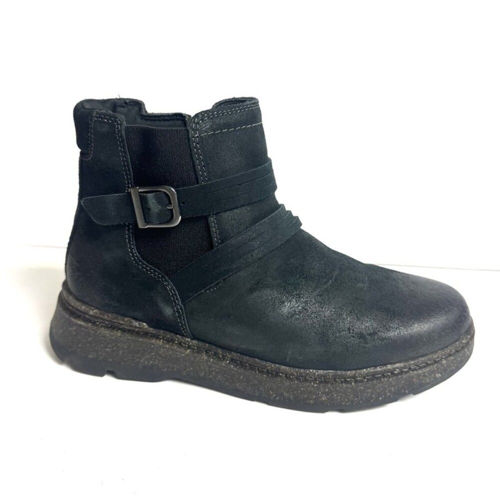 Clarks Women's Noralyn Strap Boot Black Size 10W